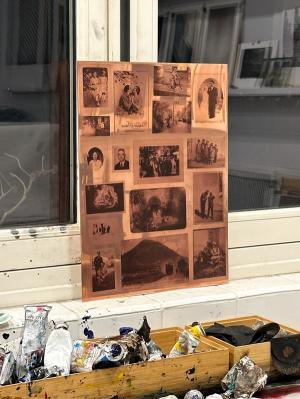 Mayssa Jaoudat, Paque d'héliogravure encrée - Atelier de Marie Levoyet, février 2026