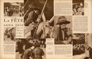 Vu nº289  du 27 septembre 1933 «La fête sans joie  avec les démentes du Berri »,  Jacques de Fourchambault,  photographies Gaston Paris Collection du musée  Nicéphore Niépce