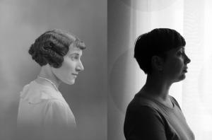 portrait, studio Eblé, 1932 et portrait d’après la photographie © coll. musée Nicéphore Niépce / DR